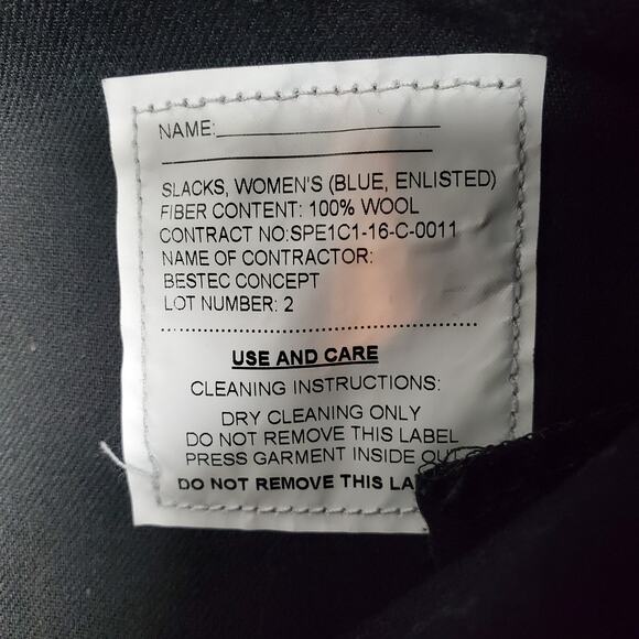 Vintage WWII U.S. Navy "Crackerjack" 13-Button Bell Bottom Sailor Wool Pants - Picture 9 of 9